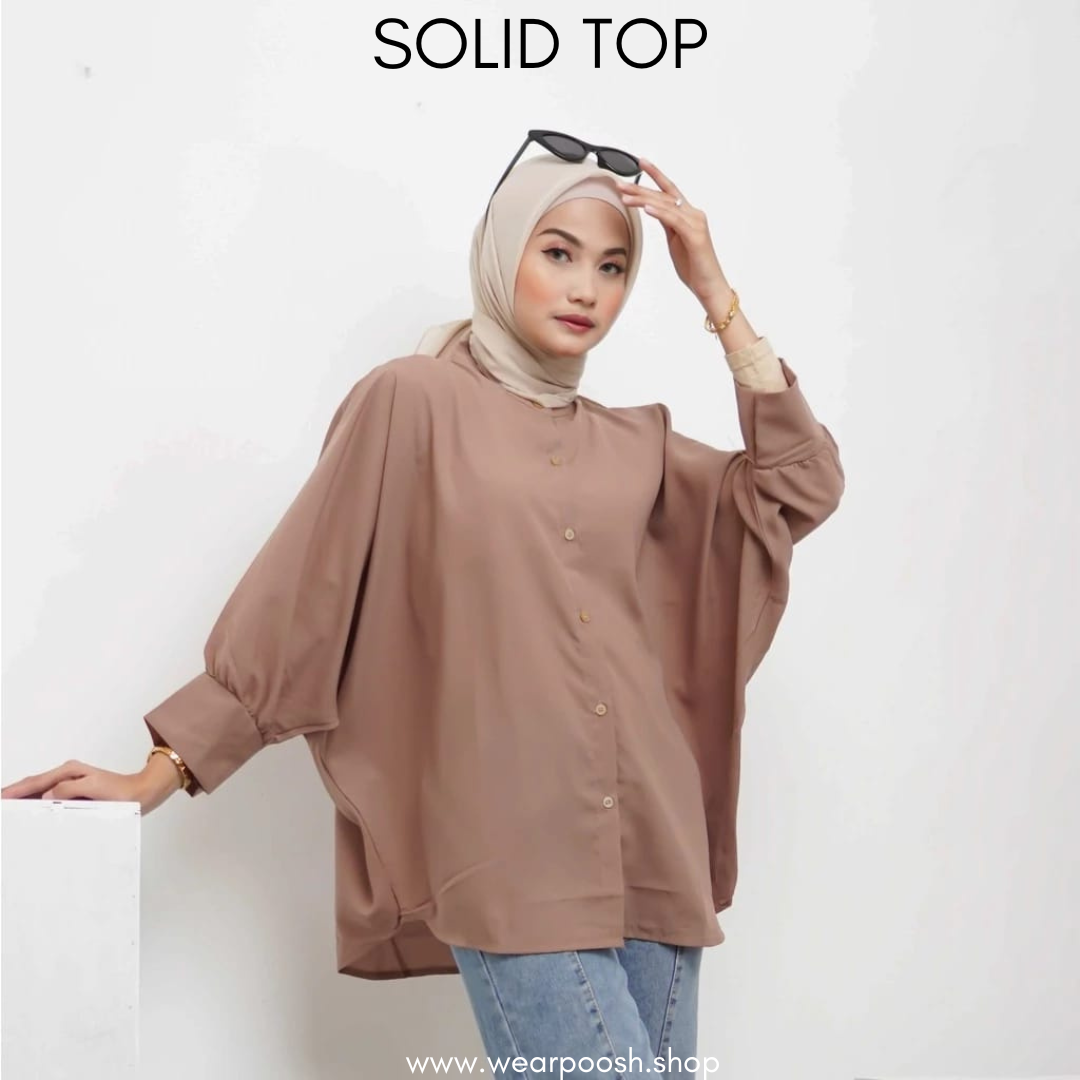 Solid Trendy Stiched Top.