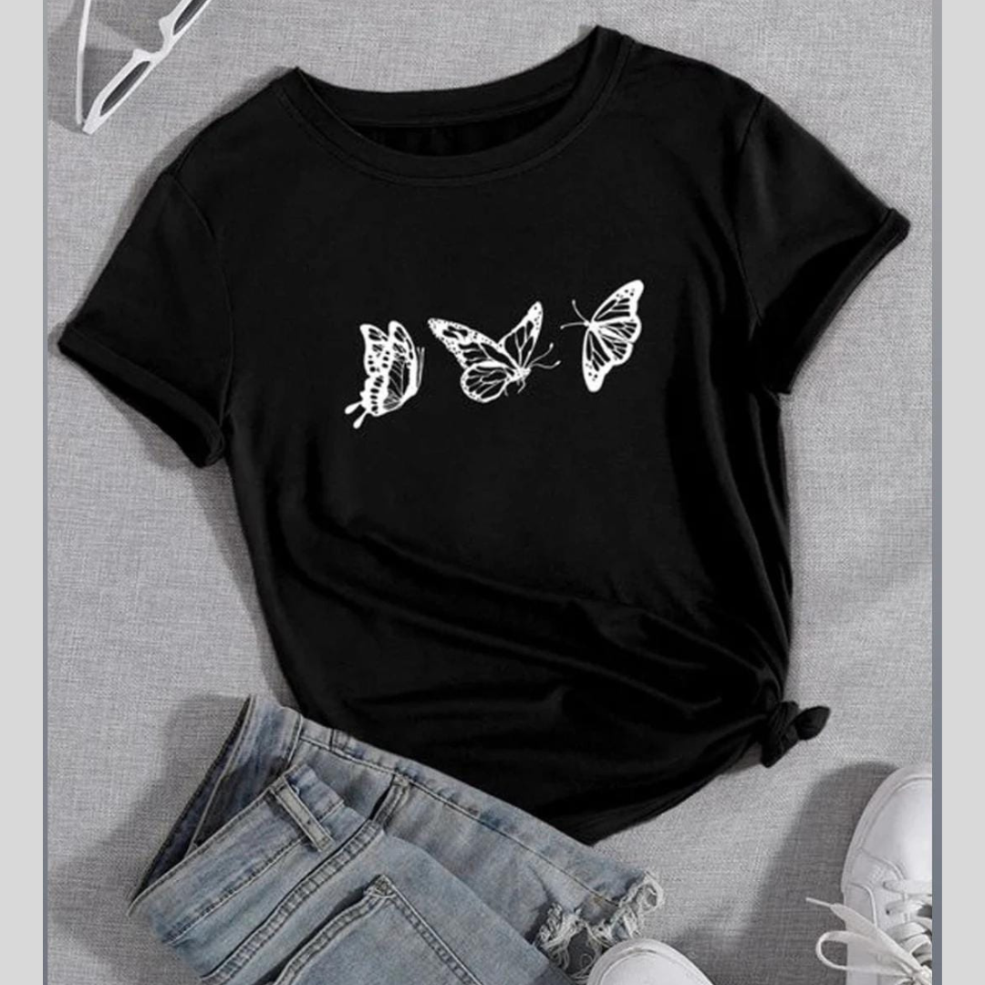 Butterfly Drop Shoulder T-shirt