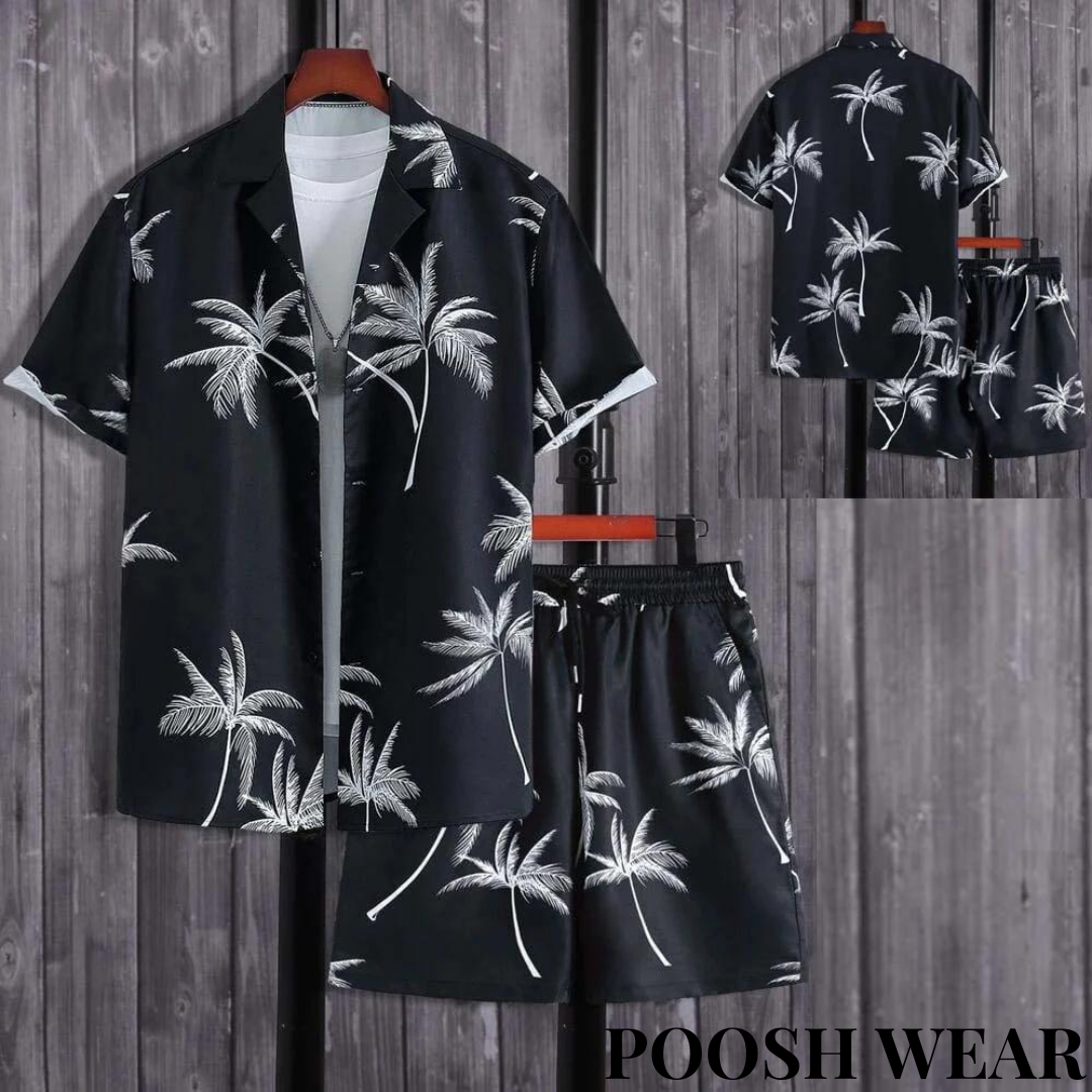 3D Tree Printed Dry-Fit 2-Pcs Summer Suit. – Poosh Wear