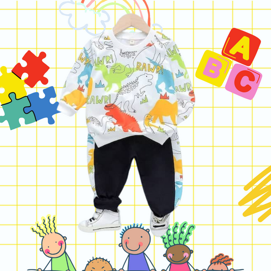 Zoo Kids Sweatshirt And Pant 2pcs Winter