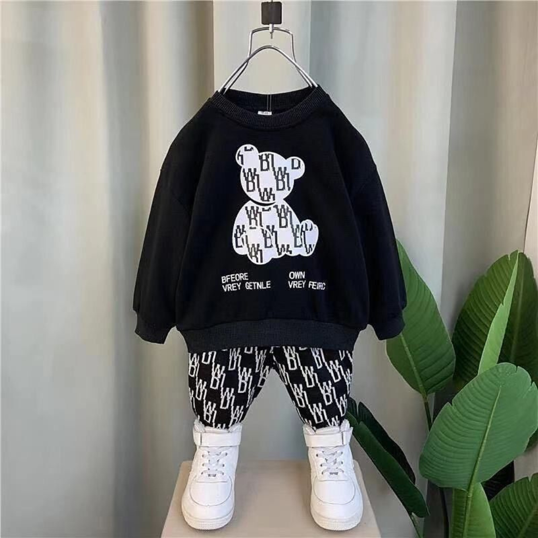 Black Kids 2pcs Track Suit