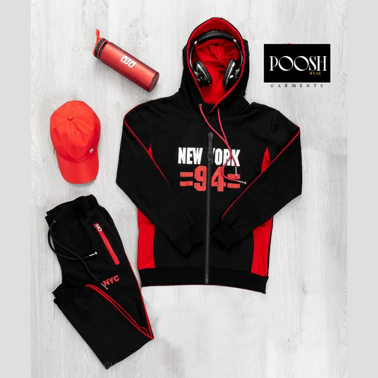 New-YK Track Suit 2pcs Fleece