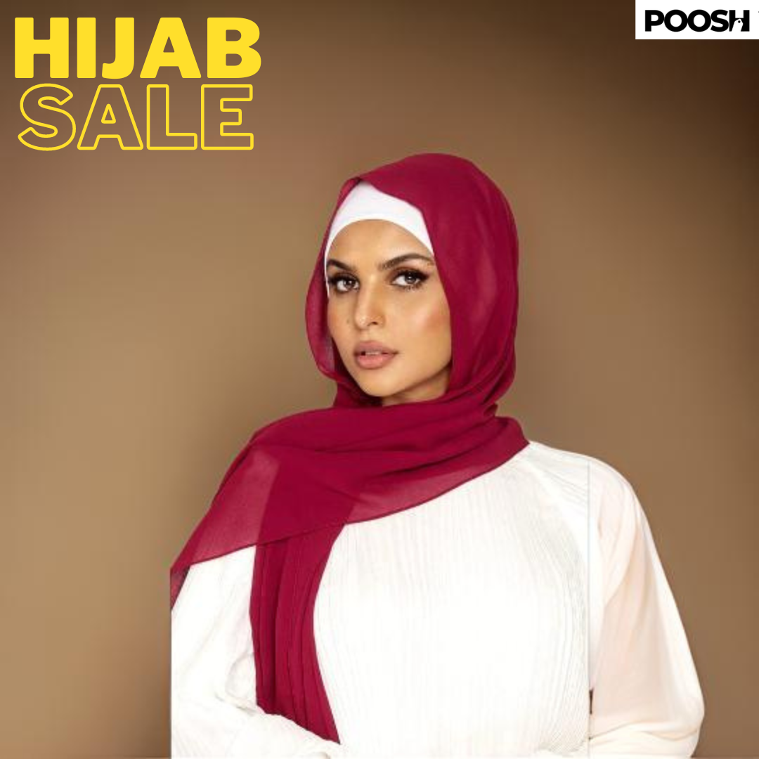 Maroon Chiffon Hijab