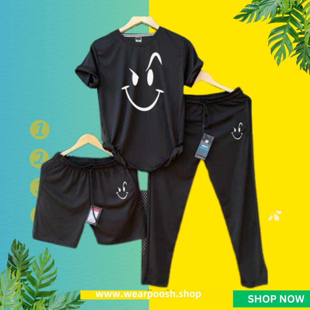 Smile Pack of 3pc Set Track Suit