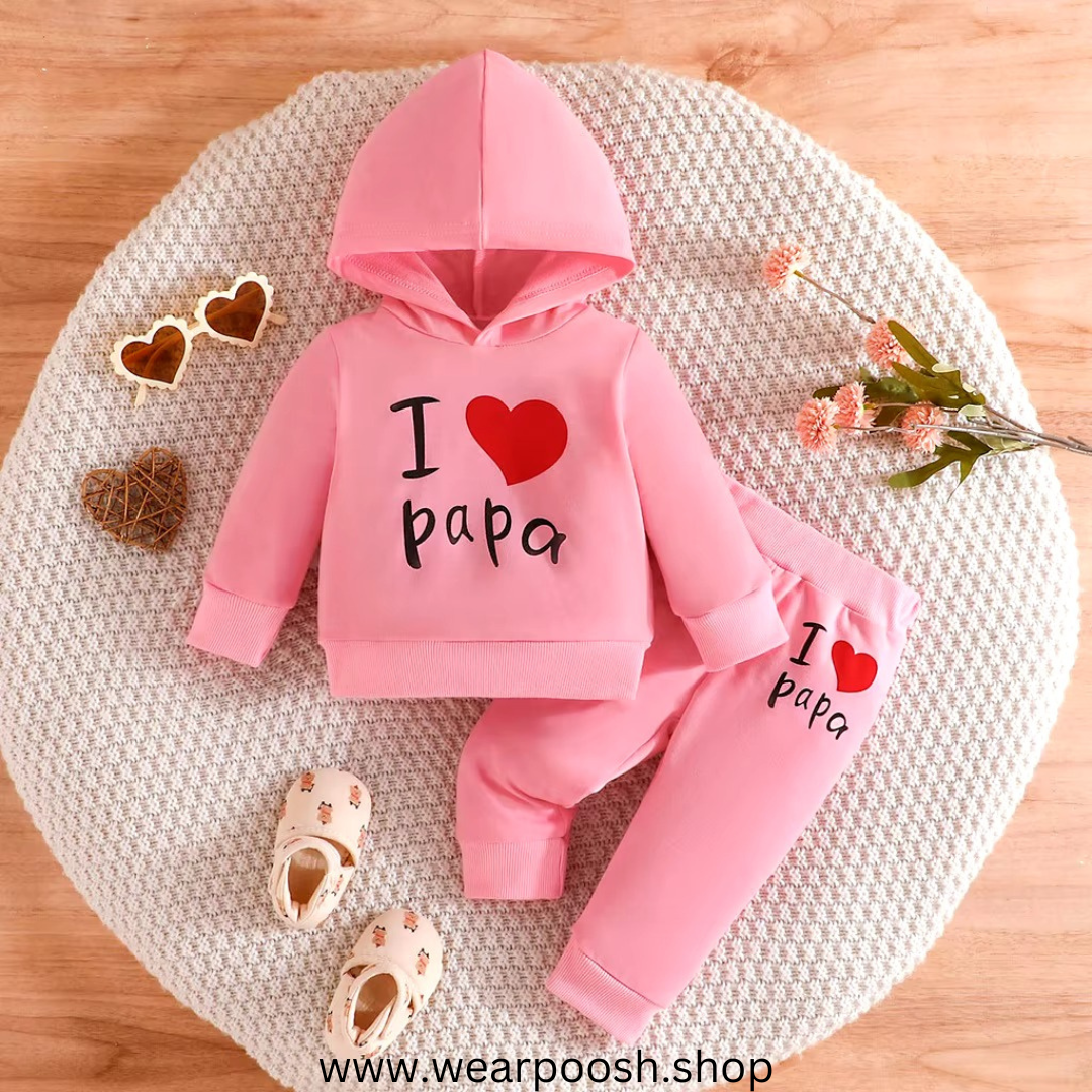 I Love Papa Kids Fleece 2pcs