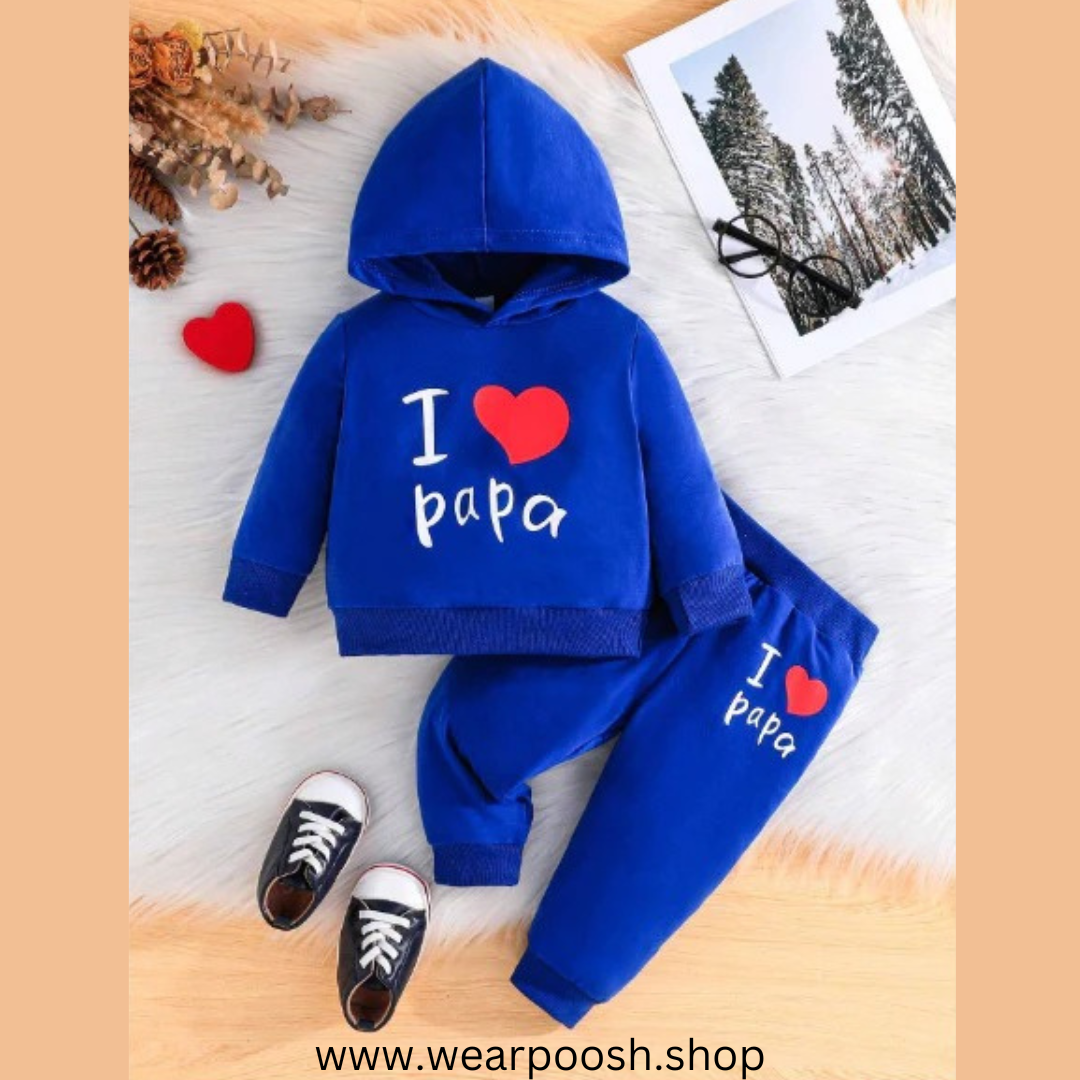 I Love Papa Kids Fleece 2pcs