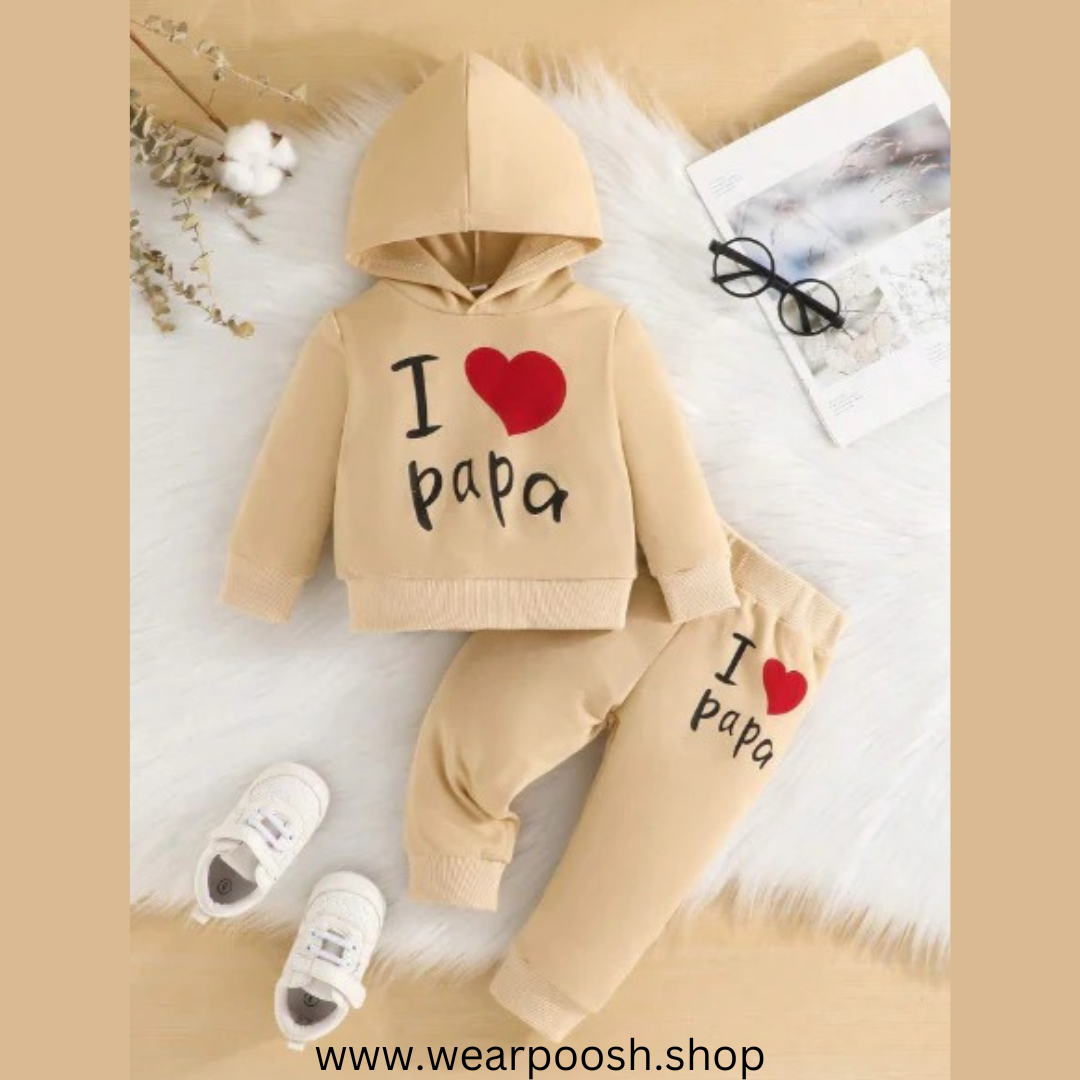 I Love Papa Kids Fleece 2pcs