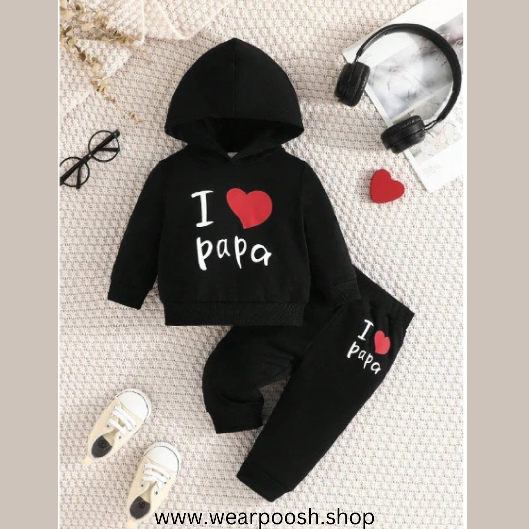 I Love Papa Kids Fleece 2pcs