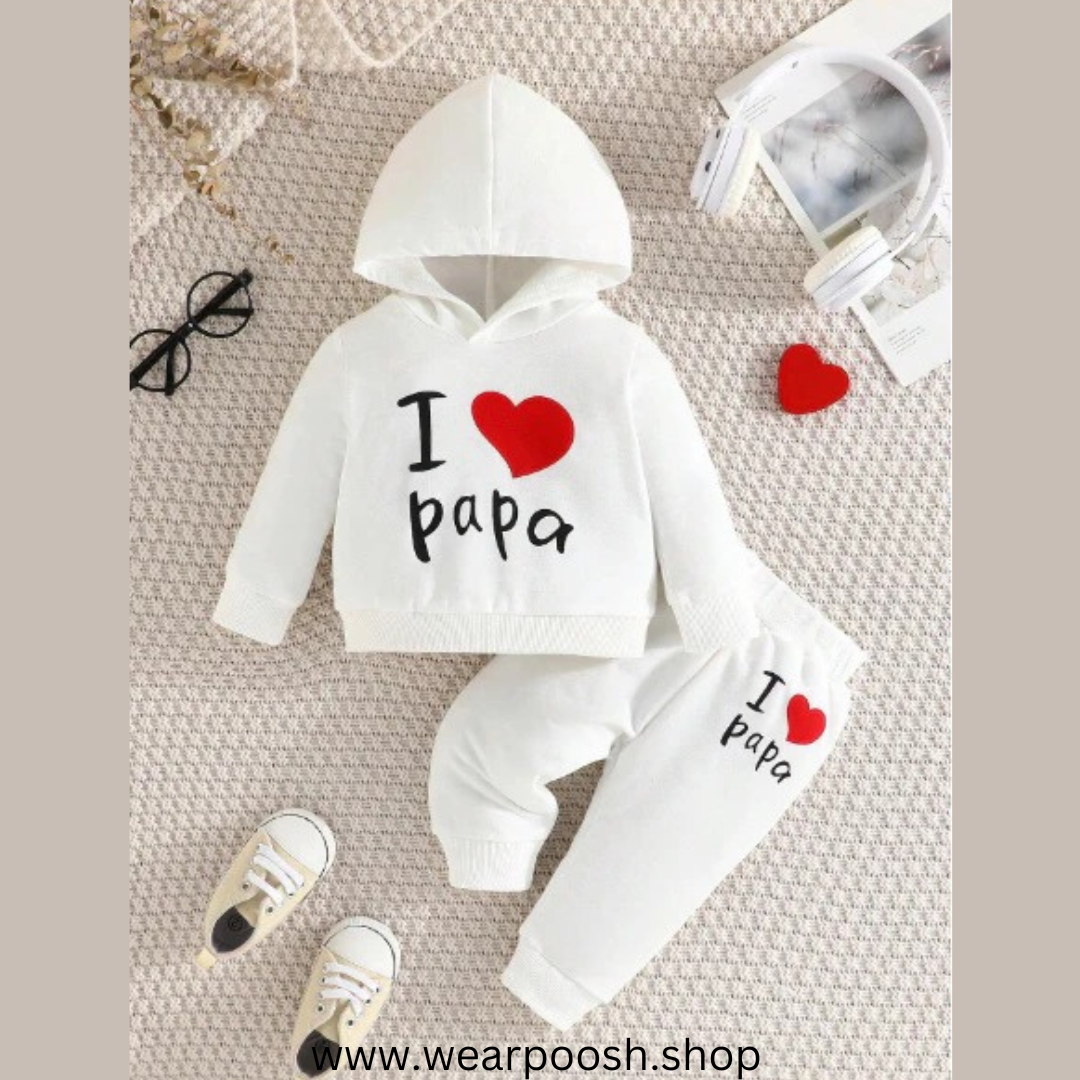 I Love Papa Kids Fleece 2pcs