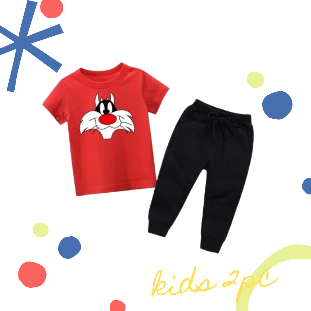 Red Parrot Kids 2pcs Track Suit